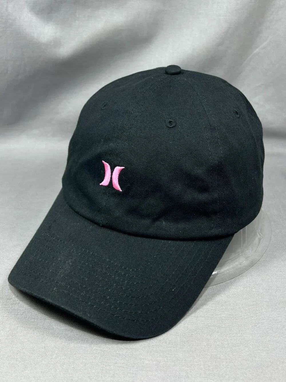 Hurley Womens Mom Hat Baseball Black Pink Adjustable Snapback Relaxed Dad Cap